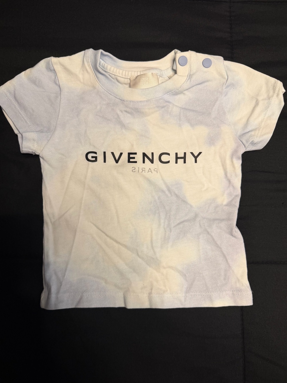Givenchy Baby Blue Tie-Dye Logo T-Shirt – 6 Months